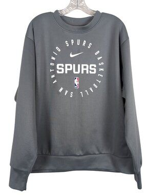 Nike Dri-FIT San Antonio Spurs Gray Men's Sweatshirt Size Large Crewneck NBA